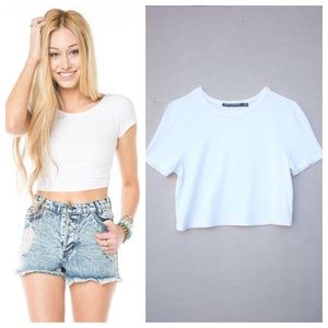 Brandy Melville White Crop Top