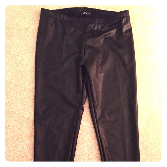 Leather tights faux