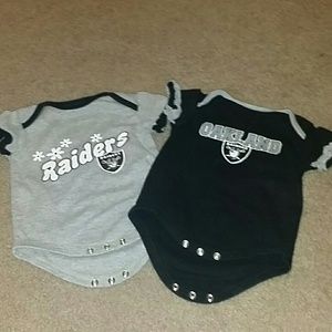 Size 0-3mo raiders onesies