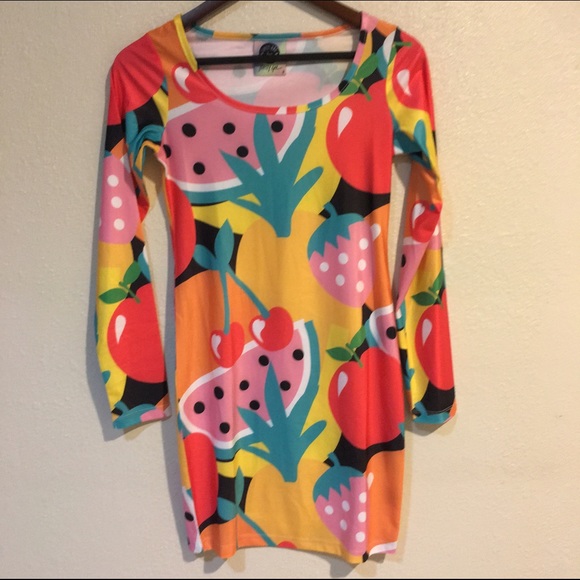 Lazy Oaf Dresses & Skirts - LAZY OAF SZ SMALL FRUIT MEDLEY DRESA BODYCON