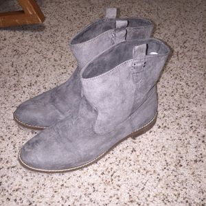 Grey Suede Booties!