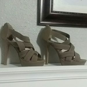 Khaki colored heels