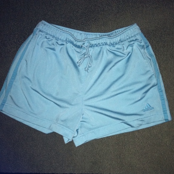 Size Med Adidas light blue tennis shorts