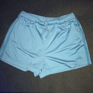 Size Med Adidas light blue tennis shorts