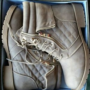 Khaki Ankle Boots