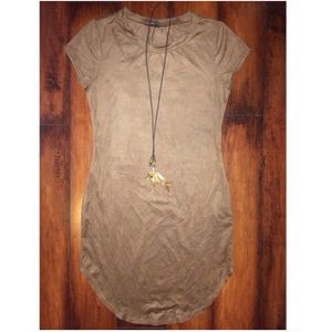 Light brown bodycon dress
