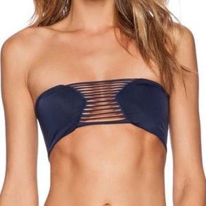 Siempre Golden Bandeau Bikini Top