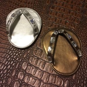 Drinkware Flip Flop Coasters Metallic Rhinestones