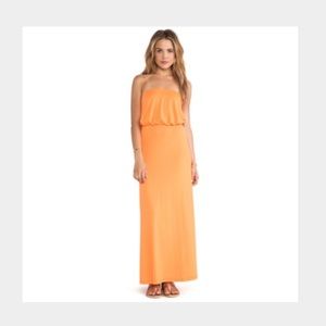Orange Susan Monaco strapless dress xs