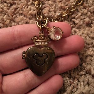Gold Disney locket necklace