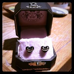 Juicy Couture Black Heart Earrings