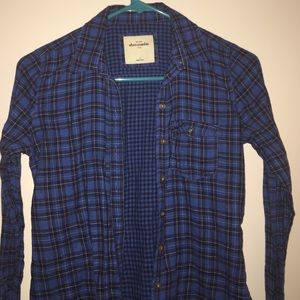 Blue Abercrombie flannel