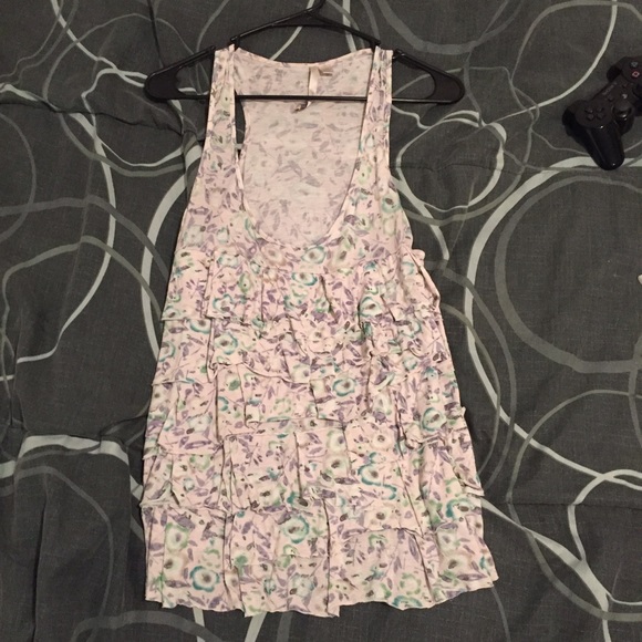 XL floral layered tank top