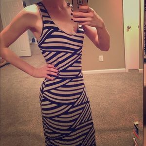 Calvin Klein Striped Maxi Dress