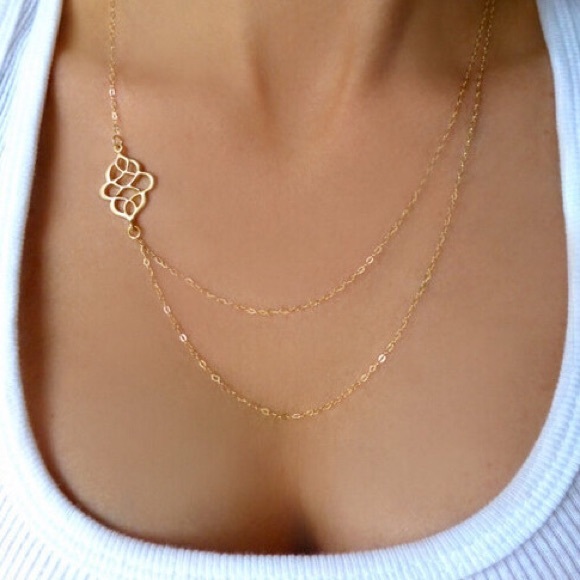 Jewelry - Exotic Gold Plated Pattern Branch Pendant Charm