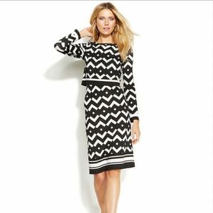 INC printed popover bodycon dress Xl