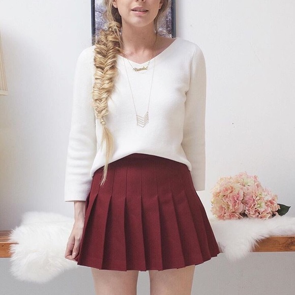 🌸20% off for 24hrs🌸 Maroon tennis skirt