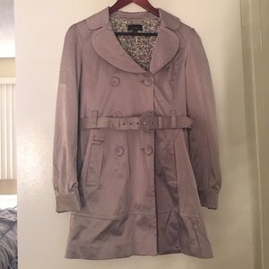 Silver/Purple Fancy Trench Coat