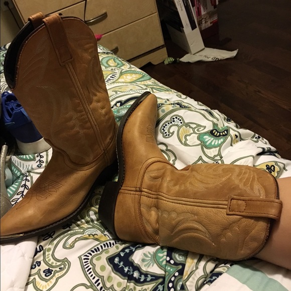 Tan cowboy boots