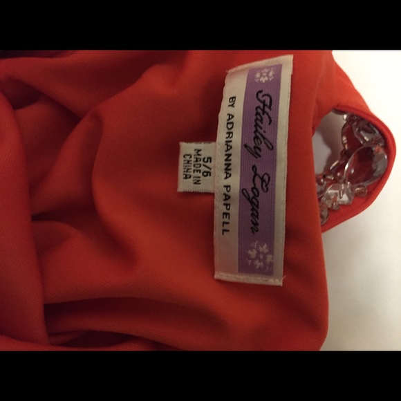 short, flowing, red-orange dress (juniors 5/6) - Picture 3 of 3