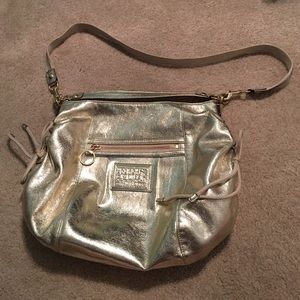 Gold COACH Crossbody Purse