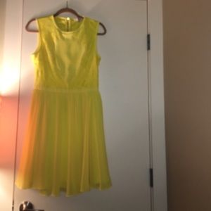 Ted Baker Yellow Lace and Chiffon Dress