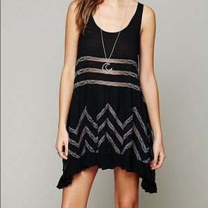 Free People Voile and Lace Trapeze Slip
