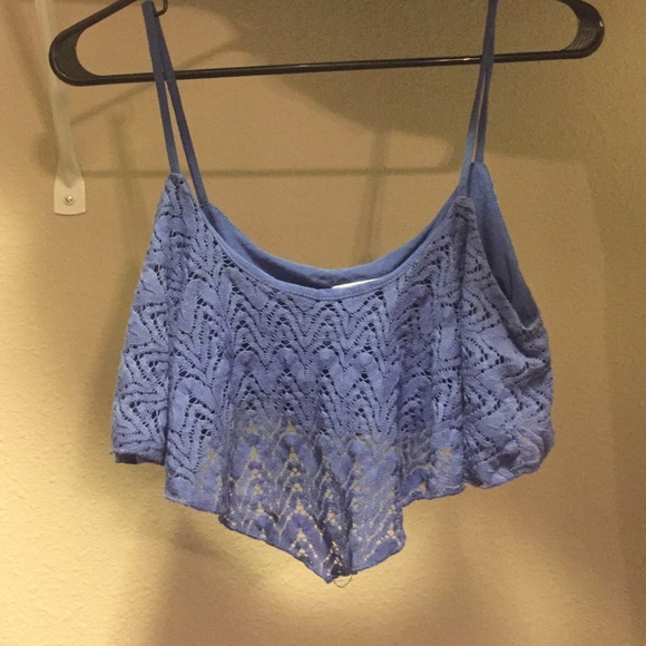 Lulus blue crop top