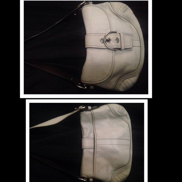 Coach hobo handbag ivory f10192