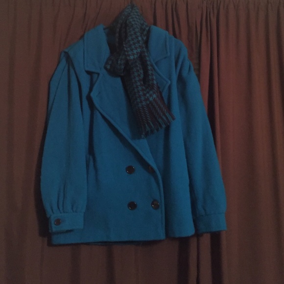 Blue pea coat! - Picture 3 of 3