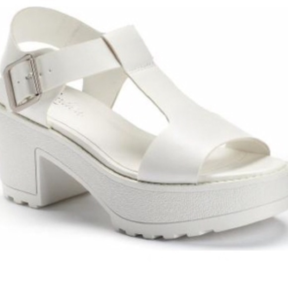 Candies white platform heels