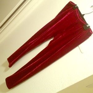 Red Velvet Leggings