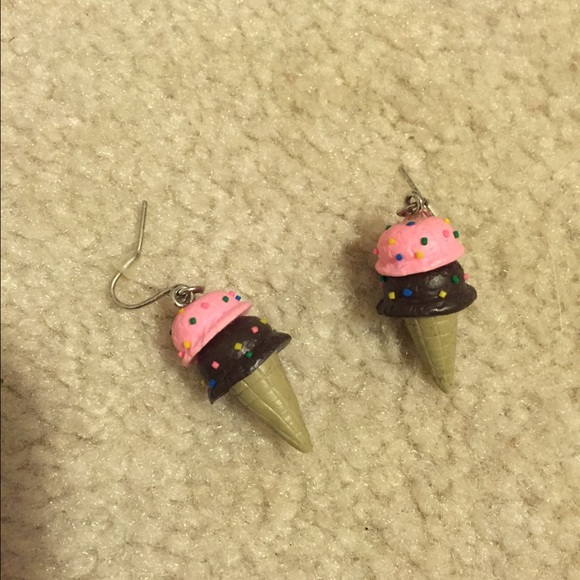 Ice cream cone earrings