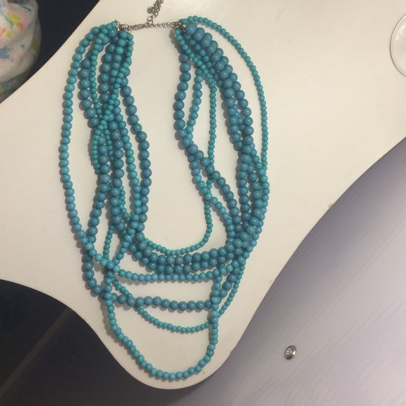 Multi strand beaded necklace
