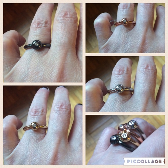 Coach 4 Pavé Stacking Rings Set 3 x HP - Picture 2 of 4