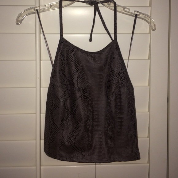 GUESS "snakeskin" halter top