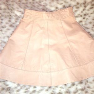 BEBE faux leather light pink skirt