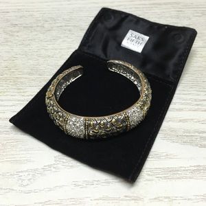 Y2K Bangle w scallop detail & crystal Saks Fifth Ave