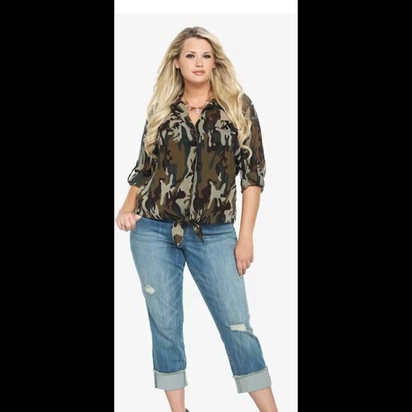 TORRID CAMO TOP