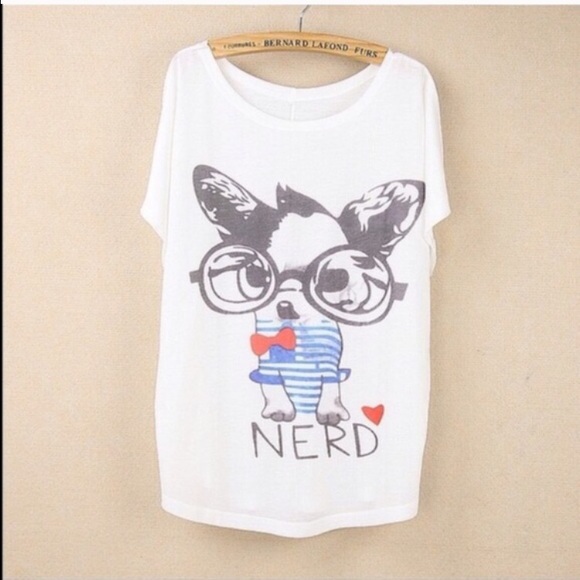 Cute Tops - Animal Print Tee New~Nerd