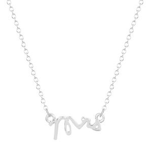 Mrs. Silver Plated Necklace