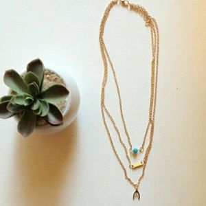 3 Layer Wishbone Necklace