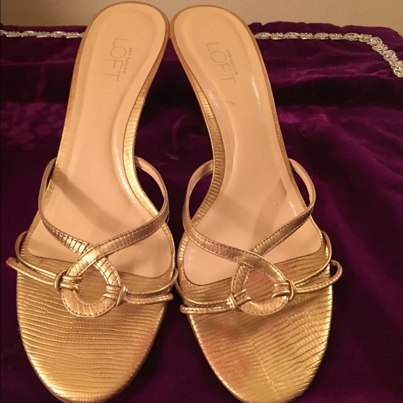 Ann Taylor Loft Leather Sandal-Sz 8 1/2