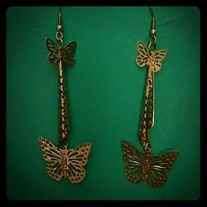 Silver Butterfly Earings