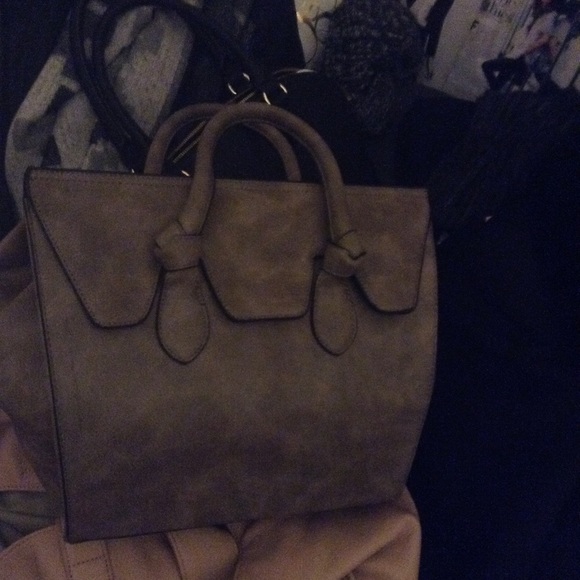 Grey knot handbag