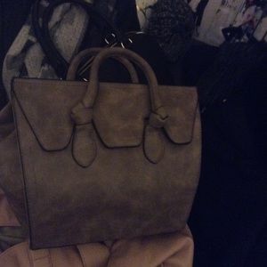 Grey knot handbag