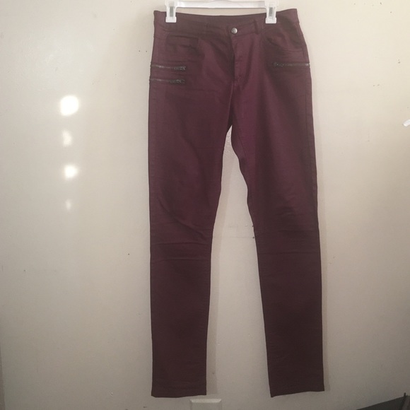 Faux leather Burgundy Pants