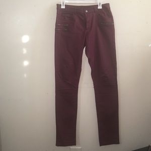 Faux leather Burgundy Pants