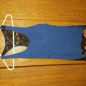 Blue lace tank