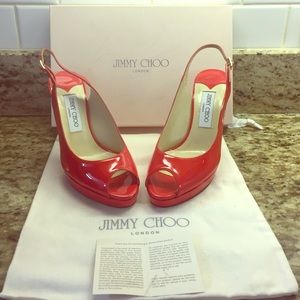 NIB Jimmy Choo Nova Flame Slingback Pumps